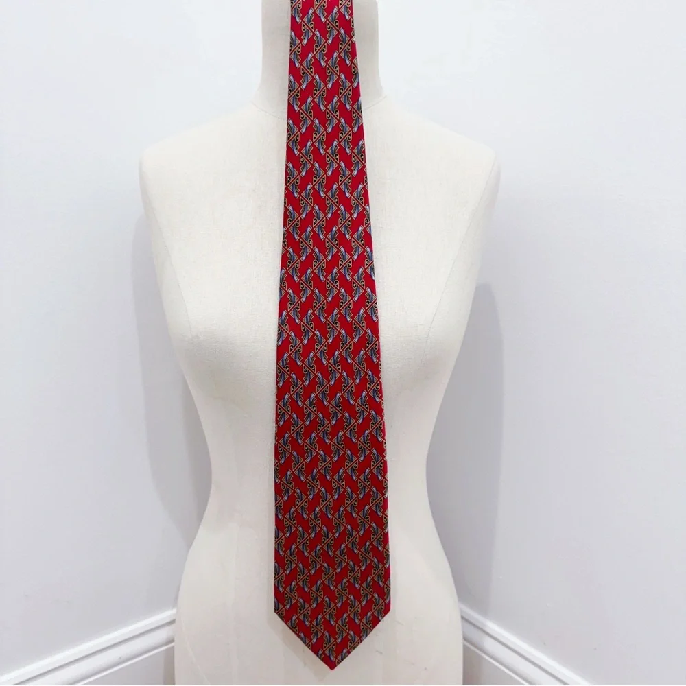 Robert Talbott Nordstrom Red Men’s Silk Tie Handsewn 56”